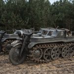 Dwa pojazdy Sd.Kfz. 2 Kettenkrad
