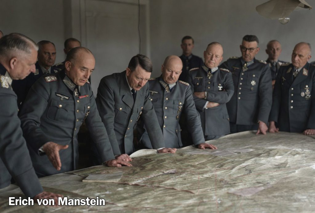 Erich von Manstein na naradzie z Hitlerem i innymi generałami Marzec 1943