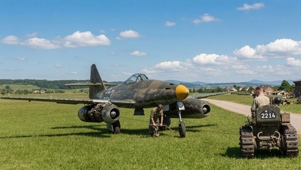 Messerschmitt Me 262 podczas czynności serwisowych
