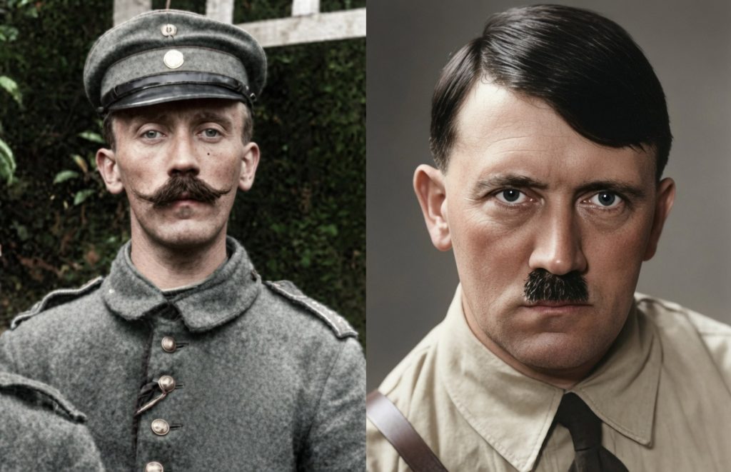Adolf Hitler podczas I wojny światowej oraz nieco później