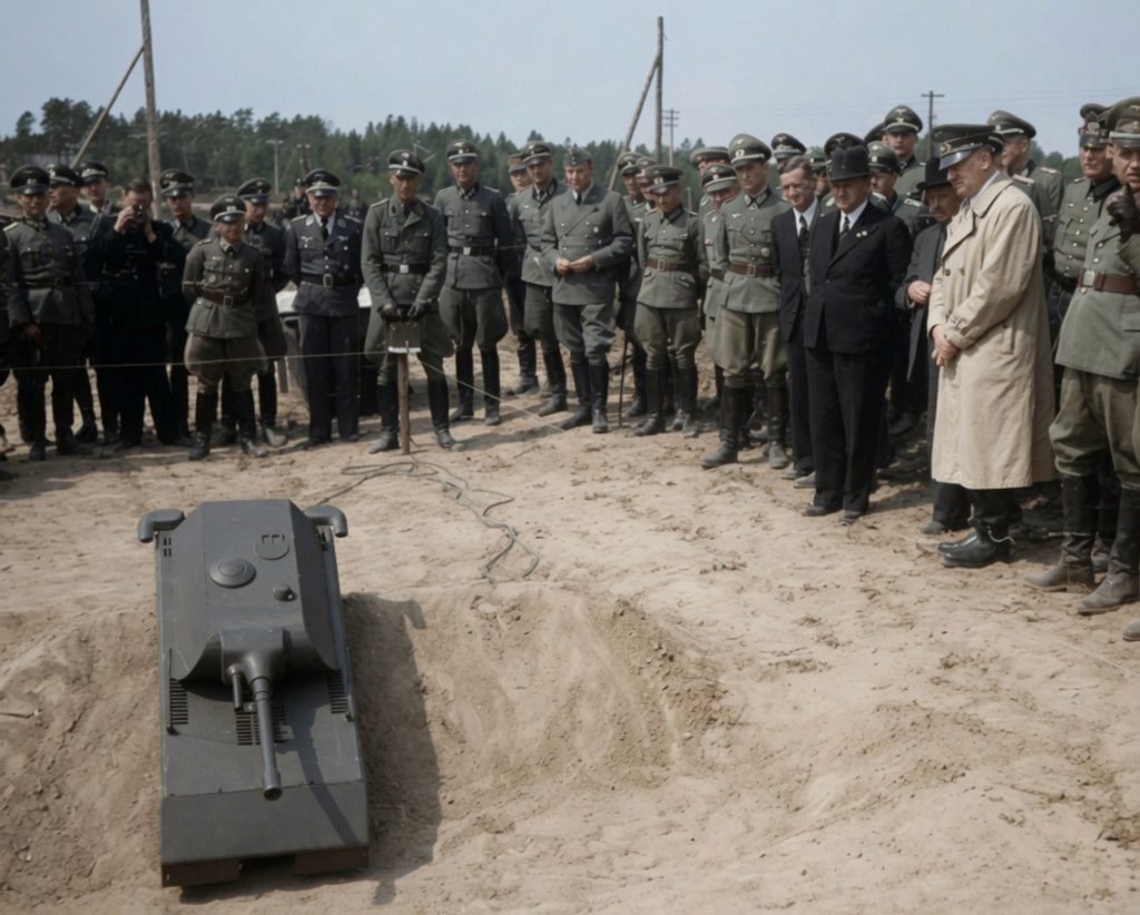 Prezentacja modelu czolgu Maus Adolfowi Hitlerowi - 14 maja 1943